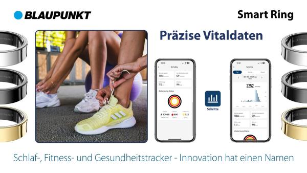 Eine App für Smart Ring, BodyTag und zukünftige Wearables: Bei der neuen Gesundheitsplattform &bdquo;Blaupunkt Health&ldquo; steht der Datenschutz im 