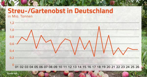 Regen entscheidend für Streuobsternte 2026: 450.000 Tonnen erwartet