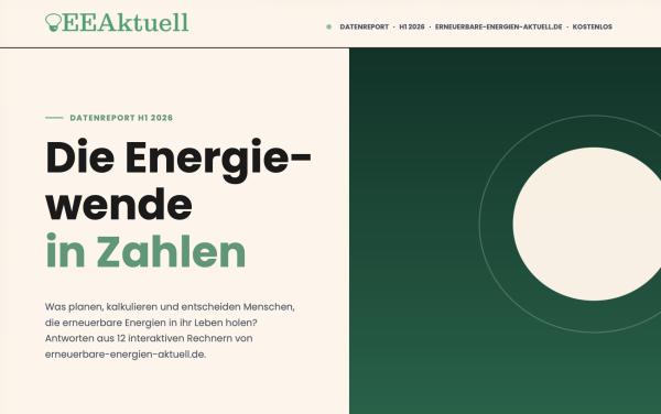 EEAktuell wertet 9.898 Berechnungen zu Solar, Speicher, Wärmepumpe aus