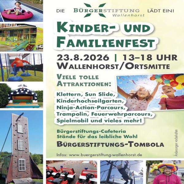 Kinder- und Familienfest der Bürgerstiftung Wallenhorst