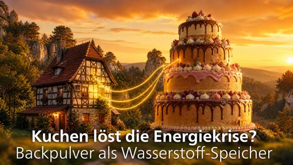 Kuchen löst die Energiekrise? Backpulver als Wasserstoff-Speicher