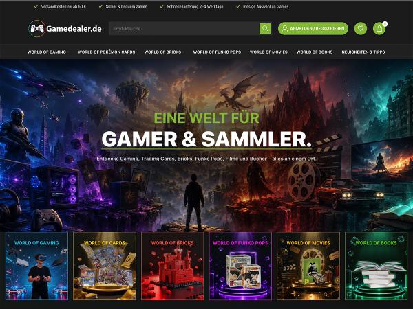 Gamedealer.de startet komplett neu: Vom Games-Shop zum Sortiment für Sammler.