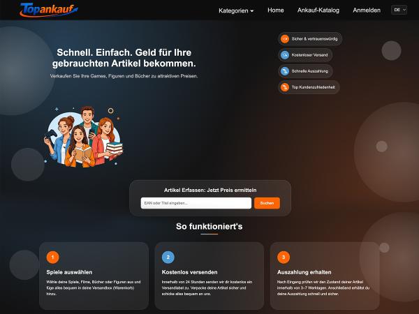 Topankauf.de ist online: Alte Schätze werden zu barer Münze - schnell, unkompliziert und fair.