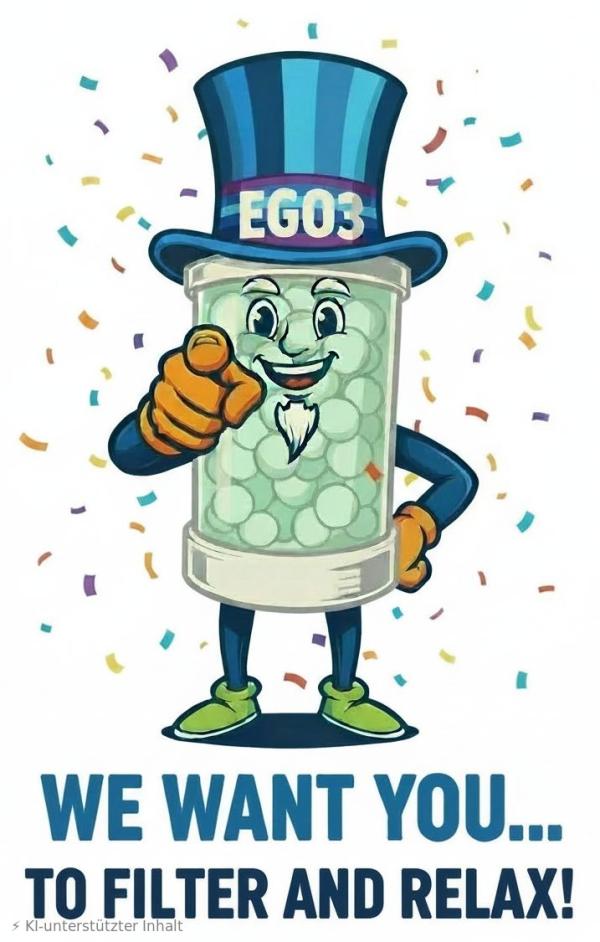 Whirlpool Filter Maskottchen Ego3