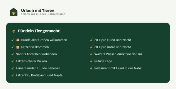 Portal zeigt Katzennetz und Gehege für Urlaub mit Katze