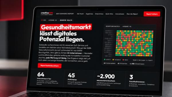 Einkäufer bestellen mit KI, die Gesundheitsbranche antwortet mit dem Kontaktformular: B2B Commerce Report Health zeigt, wo der Markt steht