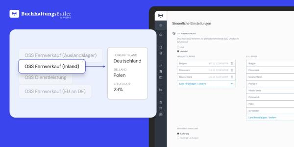 BuchhaltungsButler integriert das OSS-Verfahren kostenfrei in seine Buchhaltungssoftware