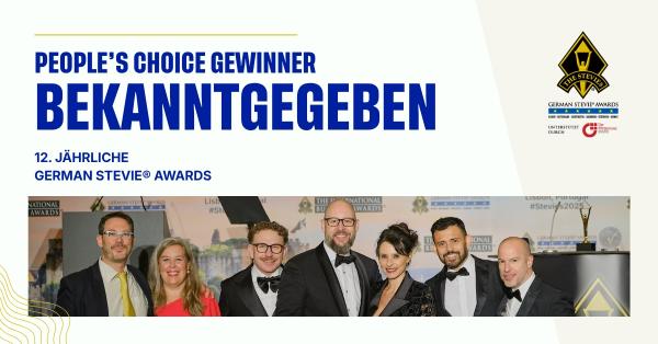 Publikum hat entschieden: Die Gewinner der People&rsquo;s Choice Stevie Awards 2026 im Rahmen der German Stevie Awards stehen fest