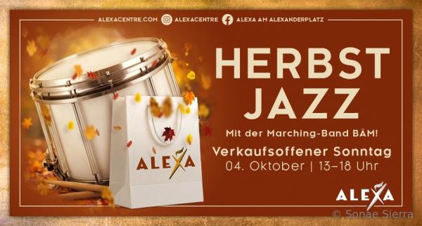 Herbstjazz im ALEXA: Exklusiver verkaufsoffener Sonntag am 4. Oktober