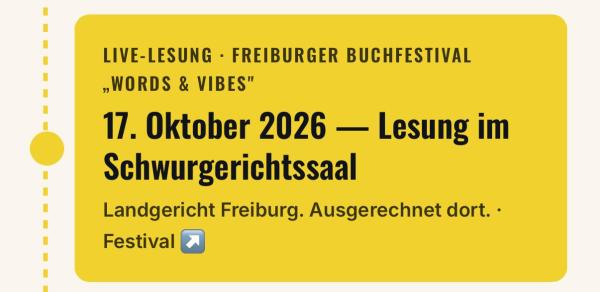 &bdquo;Mission Spielfrei&ldquo;: Michael Gruninger liest beim Freiburger Buchfestival im Schwurgerichtssaal