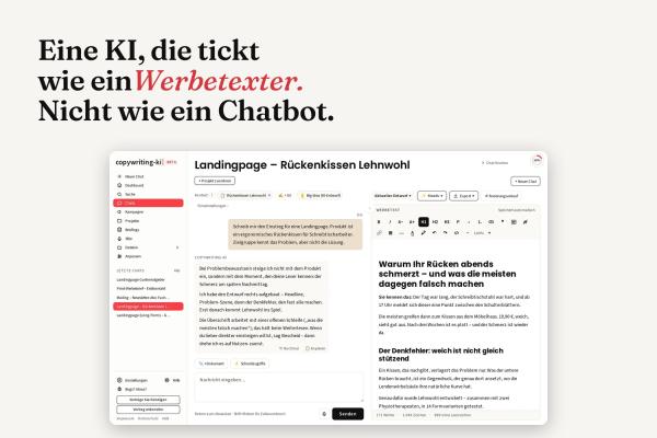 Copywriting-ki.de startet: &bdquo;Eine KI, die tickt wie ein Werbetexter&ldquo;