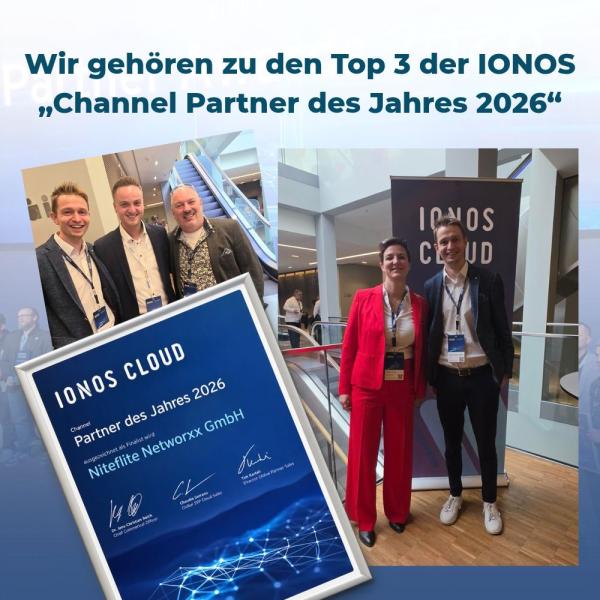 niteflite unter den Top 3 der IONOS CLOUD &bdquo;Channel Partner des Jahres 2026&ldquo;