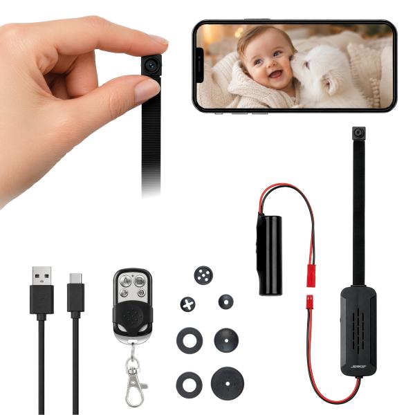 Somikon Mobile 4K-Knopf-Sicherheitskamera DV-965