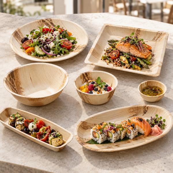 Funktion trifft Design: Palmblattgeschirr für Catering, Streetfood und Gastronomie