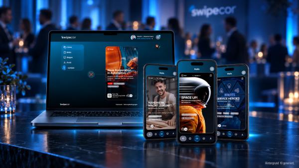 swipecor zündet nach nur 14 Tagen die nächste Stufe: Europas Messen werden digital - und der Desktop ist live