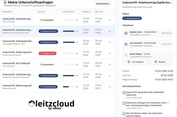LC-Sign - leitzcloud erweitert neuen Web-Workspace um browserbasierte Signatur-Lösung