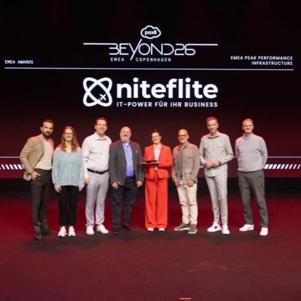 niteflite gewinnt Pax8 Beyond Award für Infrastruktur