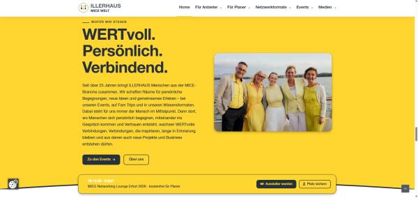ILLERHAUS wird zur MICE Welt: Netzwerk, Wissen und digitale Buchung unter einem Dach