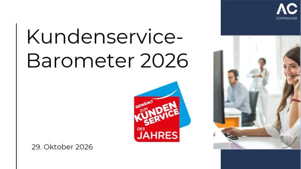 Kundenservice-Barometer 2026: Servicequalität schlägt Preis &ndash; Künstliche Intelligenz wird zum Schlüssel für nahtlose Customer Experience