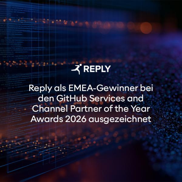 Reply als EMEA-Gewinner bei den GitHub Services and Channel Partner of the Year Awards 2026 ausgezeichnet