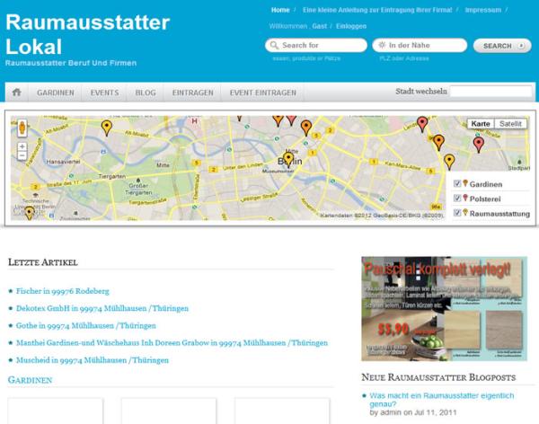 Raumausstatter ist einer der vielseitigsten Berufe, hier raumausstatter-lokal.de der Raumausstatter-Portal