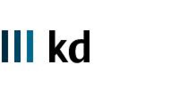 Moderne Werbung mit den blauen Balken