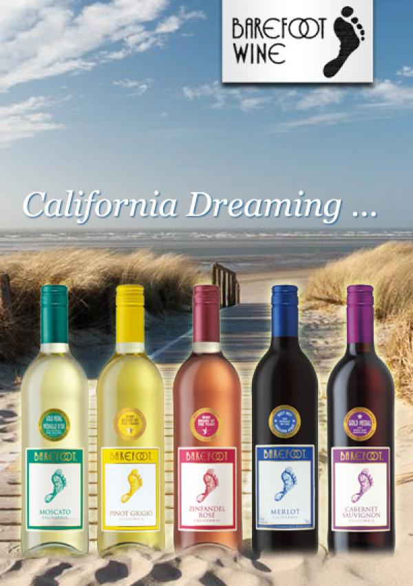 Barefoot Wein aus Kalifornien - Jetzt neu bei mydailywine