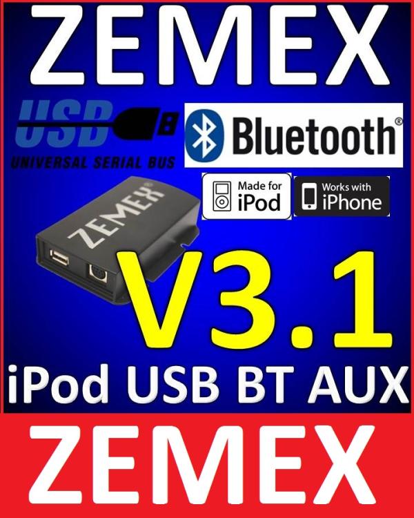 Bluetooth Freisprecheinrichtung mit Audio Streaming für viele Automarken von ZEMEX