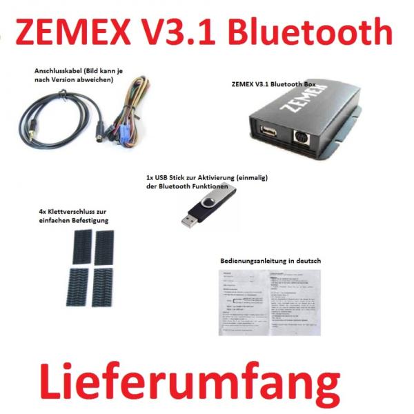 Die ZEMEX V3.1 Bluetooth Freisprecheinrichtung ist für viele verschieden Fahrzeugtypen erhältlich.