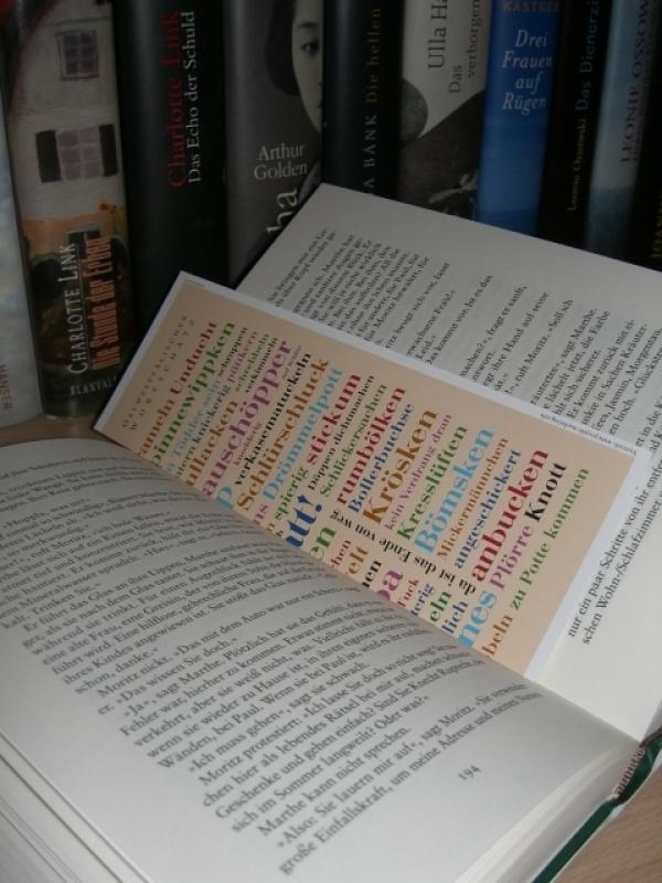 Ein Lesezeichen mit Wortschätzen- für Ostwestfalen und Bücherfans