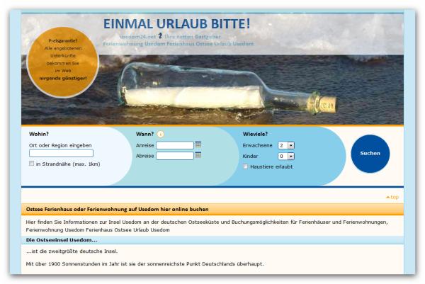 Traumziel "Ferienwohnung Usedom" - Erholung und Natur pur!