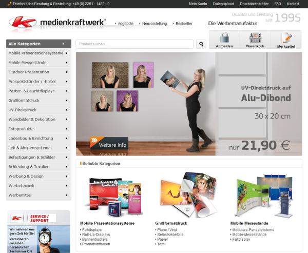 Frisches Design und eShop für die neue Homepage