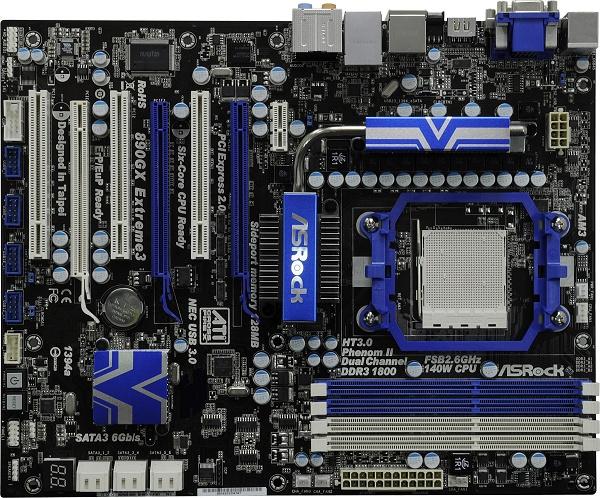 AM3 Mainboard asrock 890gx extreme3 originalverpackt für 6 Kern Phenom II X6 CPU